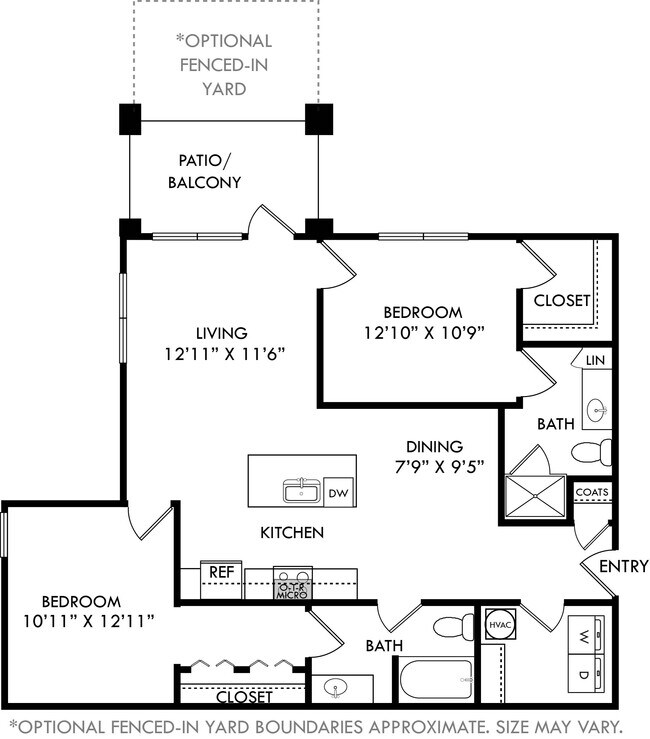 Lockhart with Fenced-In Yard 611 floor plan